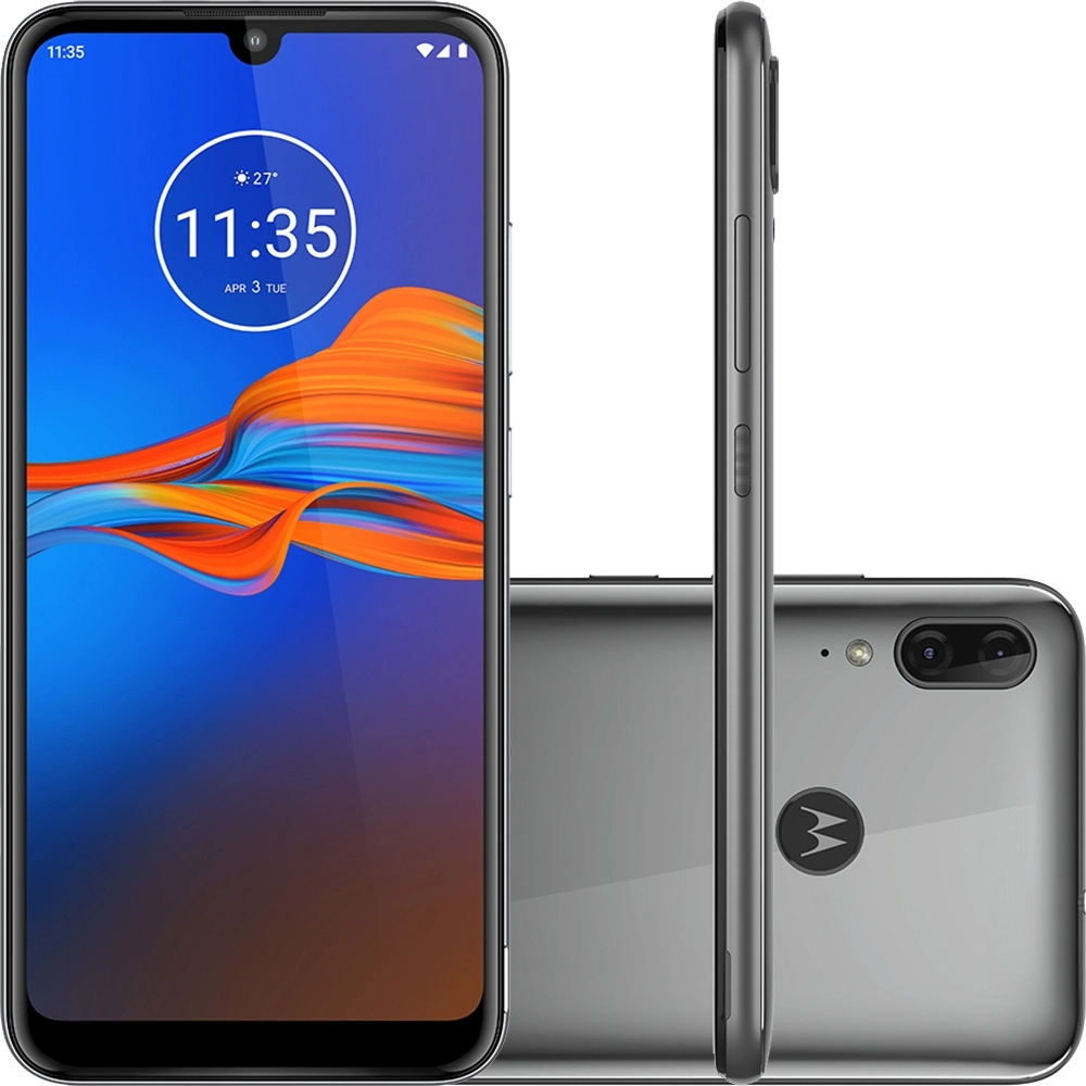 Celular Smartphone Moto E6 Plus 64GB Dual Chip  - Celulares - Grafite - cinza - Central - unidade    Cod. CL E6 Plus